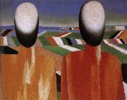 Kasimir Malevich Two Peasants oil painting on canvas